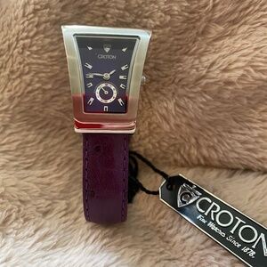 Croton wrist watch with genuine ostrich leather - brand new!